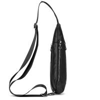 Bolso de pecho de cuero de vaca suave para hombres, paquete de pecho de cuero genuino, bandolera pequeña, bolso antirrobo, café - details 30