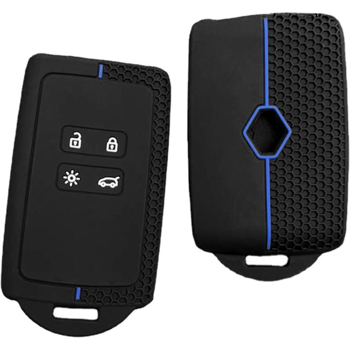 Funda de Llave de Coche de Silicona para Renault 4 Botones Protector de Silicona para Clio, Espace, Master, Talisman, Megane, Grand Scenic, Kadjar, Captur, Koleos2, Zoe, Arkana, Twingo