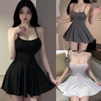 Vestido Mini de Lentejuelas de Moda para Mujeres Uniforme Suave, Sin Espalda, con Volantes, Perfecto para Clubes Nocturnos - details 8