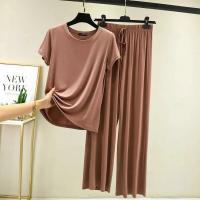 En el verano de 2025, el nuevo conjunto Modal incluye hermosa ropa de dormir informal de manga corta y ropa de dormir grande para mujer M-XXL. - details 8