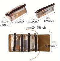 Neceser 4 en 1 para maquillaje, Bolsa portátil de viaje con organizador de maquillaje enrollable, rápido y plegable, 1 unidad - details 5
