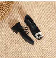 Zapatos de mujer con tacón bajo y hebilla plana - details 20