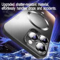 Magsafe-funda magnética negra de lujo para iPhone, protector de lente antideslizante mate de silicona suave, 16, 15, 14, 13, 12, 11 Pro Max Plus - details 4