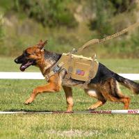 Correas Tácticas Militares Juego de Correa y Collar para Perros Vestido Táctico Grande MOLLE con Bolsas y Bandera - details 12