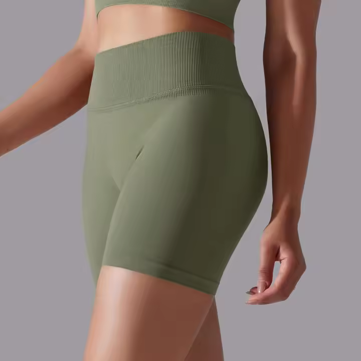 Pantalones cortos deportivos de secado rápido para mujer, glúteos, sin costuras, para ciclismo cómodo y entrenamiento de gimnasio - 1