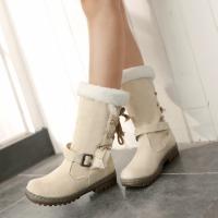 Otoño Invierno zapatos planos para mujer botas de nieve botas martin cálidas - details 3