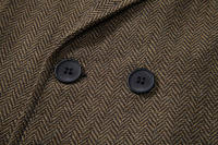 Chaleco de Doble Abotonadura para Hombres en Otoño Traje de Pana Gruesa de Heringbone - details 17