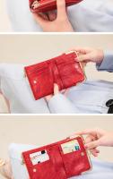 MIYIN-cartera pequeña de cuero para mujer, monedero Vintage plegable, compacto, con cremallera y cierre de beso - details 7
