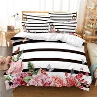 Juego de cama de flores 3d para el Día de San Valentín, funda de edredón de lujo con corazón rosa y amor, de tamaño doble - details 11