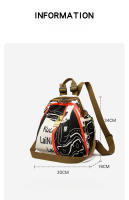 Mochila de viaje cruzada de doble uso para mujer, nueva mochila de viaje de gran capacidad con estampado de marca de moda, 2024 - details 10