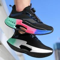 Zapatos para correr con hebilla giratoria para hombre, zapatillas gruesas a la moda para mujer, calzado para correr con parte inferior gruesa Unisex, calzado sin cordones para exteriores para niños - details 22