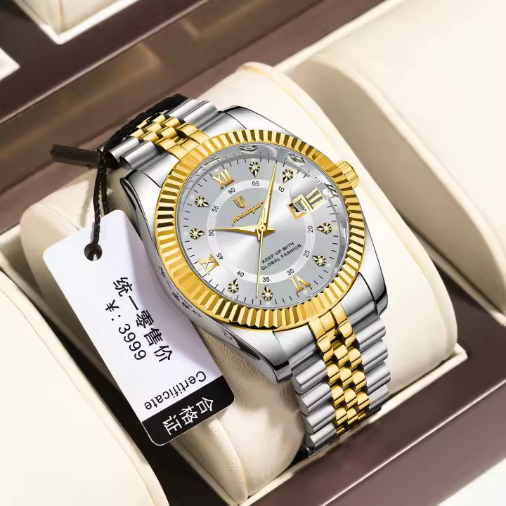 Reloj de hombre de lujo de marca suiza, nuevo reloj de cuarzo para negocios. - 1