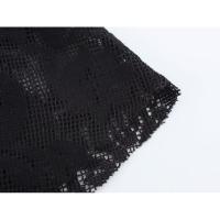 OUWU- Vestido de manga larga de trompeta sin espalda con cuello redondo estilo europeo y americano, vestido pequeño negro de encaje sexy para chica caliente. - details 8