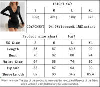 Vestido de manga larga de fiesta de temperamento de cuello V de mujer - details 0