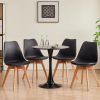 Mesa redonda blanca para cocina, comedor, sala de estar, muebles de estilo nórdico moderno, mesa pequeña para balcón, 70CM - details 3