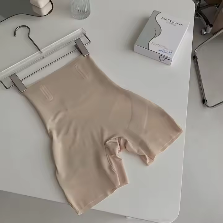 Ropa interior moldeadora de glúteos para mujer, bragas planas sin costuras, pantalones cortos de cintura, moldeador corporal deportivo, pantalones adelgazantes de seguridad - 1