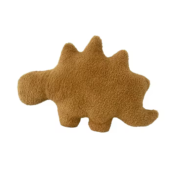 Almohada decorativa de felpa con pepita de pollo y dinosaurio para sofá, accesorios para fotos, estegosaurio festivo pequeño - 1