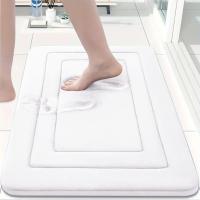 Alfombrilla absorbente para pies acolchada de color sólido para diferentes habitaciones, esponja espesa de franela, cuarto de ducha, alfombrilla antideslizante, alfombrilla de entrada - details 7