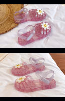 Sandalias de niña con flores, zapatos de gelatina tejida para bebé de 3 a 9 años - details 35