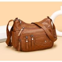 Bolso De Mensajero De Hombro Multicapa Con Múltiples Compartimentos De Cuero Suave De Moda Para Mujer - details 7
