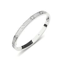 Pulsera de Acero Inoxidable Pulido para Mujer con Cadena incrustada de circonitas, Regalo de cumpleaños, Boda, Compromiso - details 3