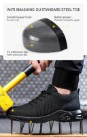 para hombres y mujeres, zapatos transpirables con punta de acero para trabajo, zapatos de protección de seguridad resistentes a pinchazos - details 5