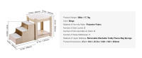 SucceBuy Litera Gris para Mascotas con Escaleras Extraíbles, Percha con Ventana de Varios Niveles para Perros y Gatos, con Almacenamiento y Uso en Interiores, Cómoda Plataforma para Asiento para Mascotas Pequeñas - details 7