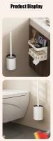 Cepillo De Limpieza Para Inodoro Montado En La Pared Herramientas De Limpieza De Baño Accesorios De Baño Sin Huecos Duradero Plástico - details 2