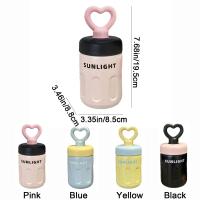 Bonita taza termo de 500ml de acero inoxidable para mantener el calor, taza con pajita con mango de amor y hielo, taza de café sellada con pajita para el hogar - details 0