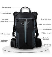 Mochila de Ciclismo Portátil Impermeable 10L WEST BIKING Bolsa Deportiva al Aire Libre para Escalada y Senderismo Mochila de Hidratación para Actividades de Bicicleta - details 1