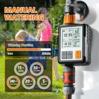 Temporizador de riego automático para jardín, manguera con retardo de lluvia, bloqueo infantil, impermeable IP65, pantalla LCD grande Ga - details 1