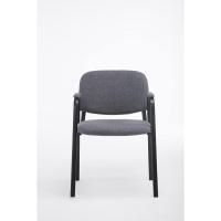Confidente Ken Pro Tapizada En Tela I Silla De Conferencia con Base De Metal Negro I Silla De Oficina Sin Ruedas I Color:, Color:Negro - details 16