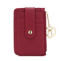 Cartera Pequeña de Cuero PU con Cierre de Cremallera para Tarjetas de Crédito y Monedero Bolsa de Dinero con Llavero y Clip - details 2