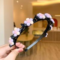 Horquilla coreana con flequillo doble, diadema con flores coloridas de princesa, aro de pelo ondulado para niños, diadema trenzada Kawaii con dientes para fiesta - details 13