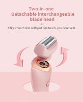 Maquinilla de afeitar eléctrica 2 en 1 para mujer, afeitadora facial para Bikini, depilación para axilas, piernas, recortadora de cuerpo para mujer, resistente al agua IPX7 - details 3