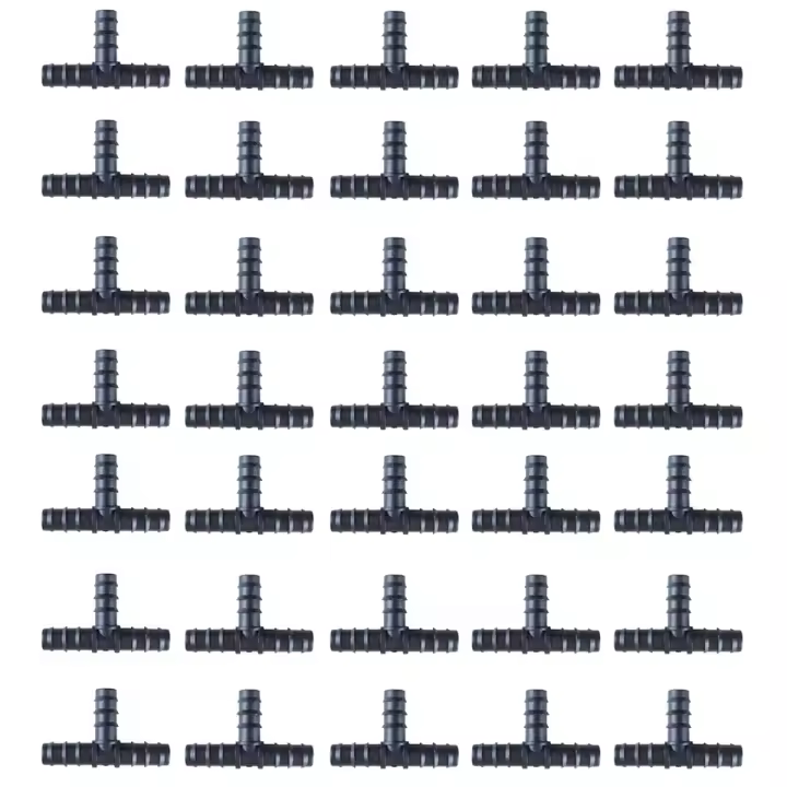 100 Uds conectores de riego por goteo conector de púas de 16mm acoplamientos en T conectores de riego para tuberías de goteo WaterTubing - 1