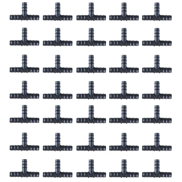 100 Uds conectores de riego por goteo conector de púas de 16mm acoplamientos en T conectores de riego para tuberías de goteo WaterTubing - 1