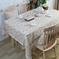 Mantel de poliéster con borde de encaje, cubierta rectangular a prueba de polvo con borlas, para cocina, mesa de comedor, decoración del hogar - details 15