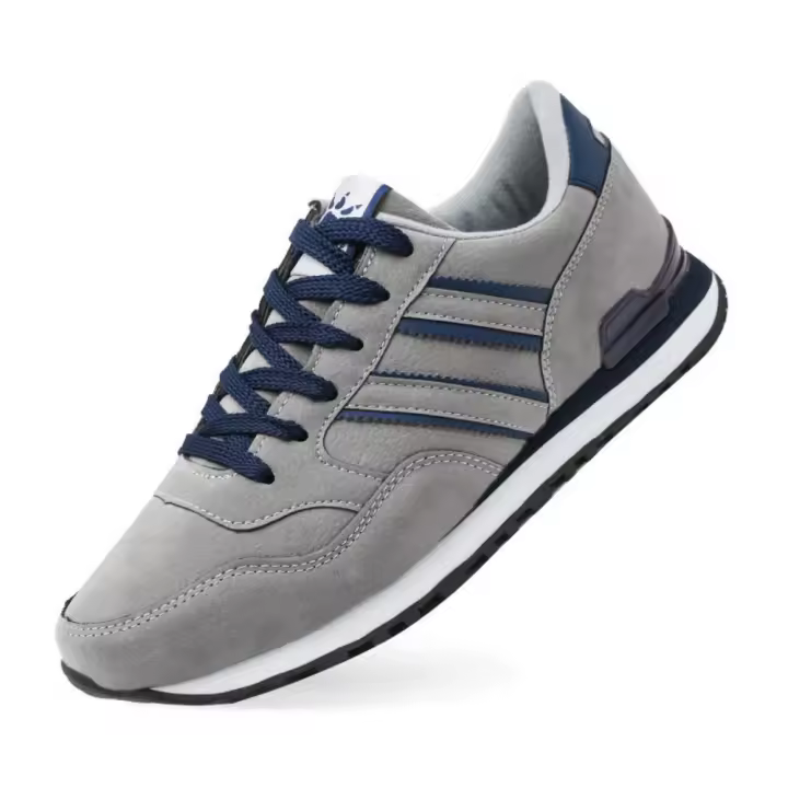 Zapatillas deportivas de cuero para hombre, antideslizantes, cómodas y transpirables. - 1