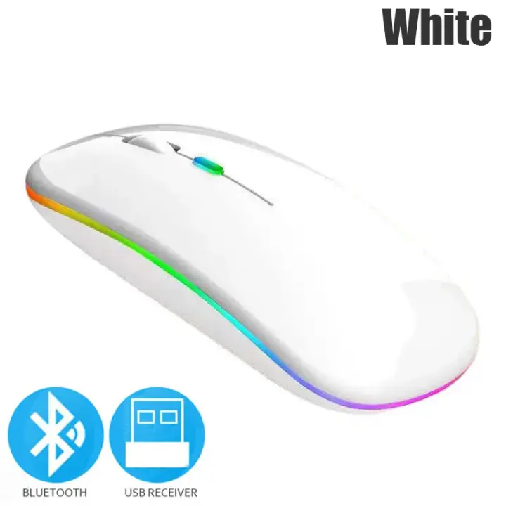 Ratón Inalámbrico Bluetooooth 5,0 Carga USB Luz RGB Para Computadora Portátil PC Macbook Gaming - 1
