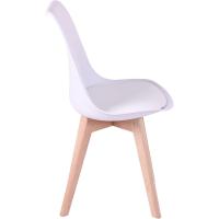 Sillas de ComedorBasic - Pack de 4 Sillas Nórdicas en Blanco, Negro y Gris con Asiento Tapizado y Patas de Madera de Haya Maciza (Negro) - details 12