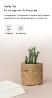 Cesta de lámpara de tela lavable de papel kraft Retro, cubierta de cesta de flores, portalápices, artículos para el hogar para maquillaje de escritorio - details 6