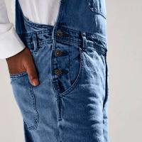 Monos de Denim a Rayas para Hombres Pantalones de Trabajo Diarios Casuales con Múltiples Bolsillos - details 4