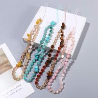 Cadena de grava para teléfono móvil, cuerda antipérdida, cadena de cuentas con letras, correa para teléfono móvil, cordón de cuentas de piedra de cristal, cordón para teléfono móvil - details 16