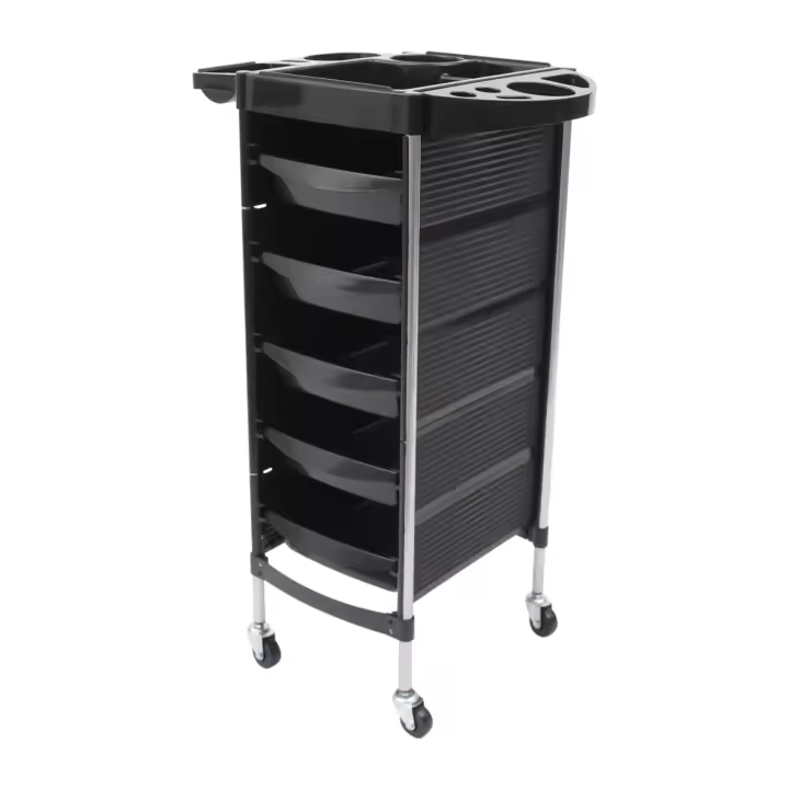 Carro rodante de almacenamiento de 5 niveles, equipo de belleza para salón de peluquería - 1
