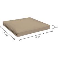 Exterior para Muebles de Jardín (Asiento 70x70x5 cm + Respaldo 70x40x15 cm), Beige - details 3