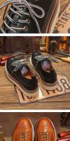 Zapatos de cuero de vaca puro de alta gama zapatos casuales de plataforma de suela blanda para hombres - details 14