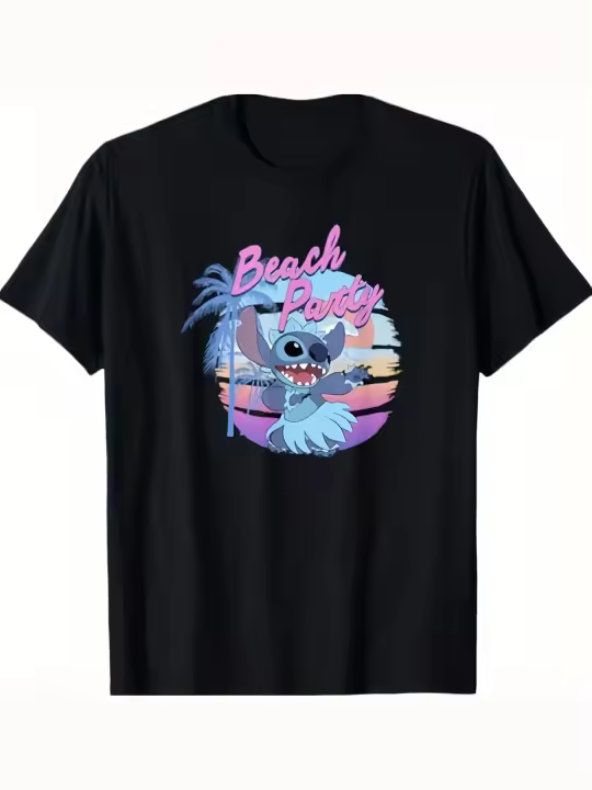 CAMISETA Lilo & Stitch Beach Party Camiseta con logo de danza hawaiana - 1