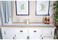 Caminos de mesa de comedor circulares cuadrados, diseño de mantel bordado ENCE, blanco beige, utilizado para restaurantes, bodas y fiestas - details 5