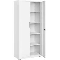 Armario de Garaje de 5 Estantes con 2 Puertas, Armario de Oficina, 40 x 80 x 180 cm, 1 Cerradura, Estantes Ajustables, Gabinete de Metal, Gris Mate OMC015G01 - details 34